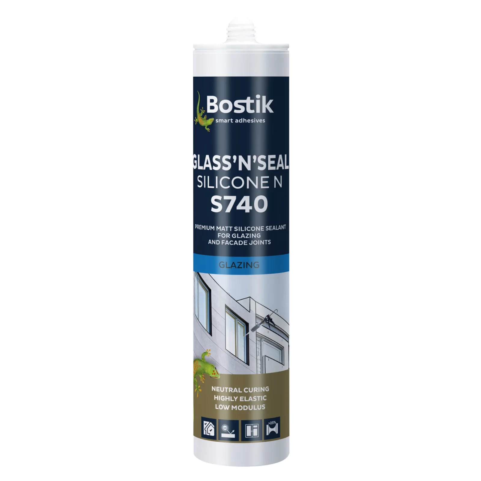 Bostik S740 neutralus silikoninis sandariklis stiklinimui