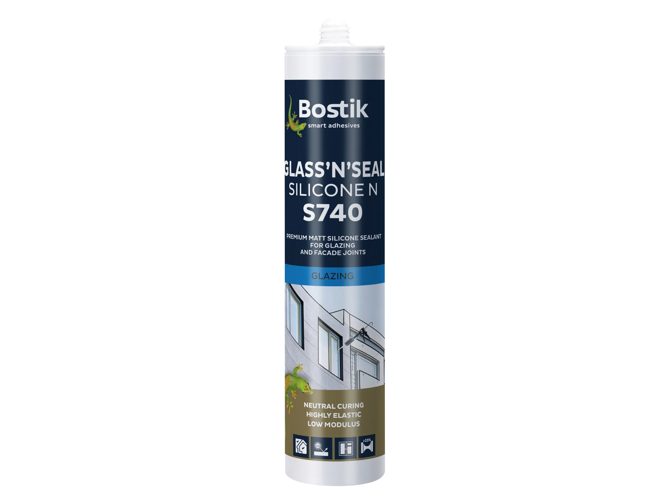 Bostik S740 neutralus silikoninis sandariklis stiklinimui
